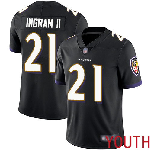 Baltimore Ravens Limited Black Youth Mark Ingram II Alternate Jersey NFL Football #21 Vapor Untouchable